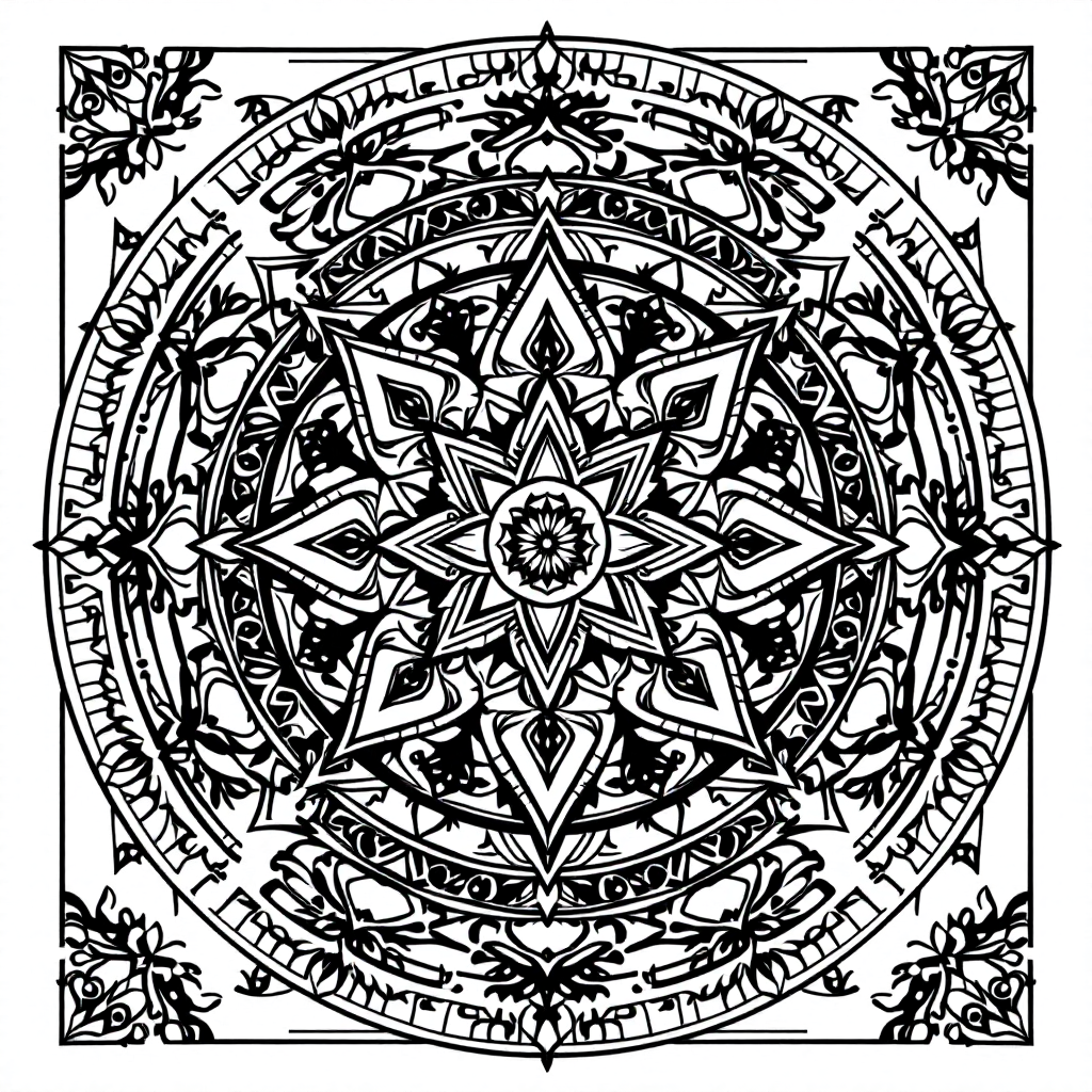 Mandala Coloring: Sri Yantra Mandala