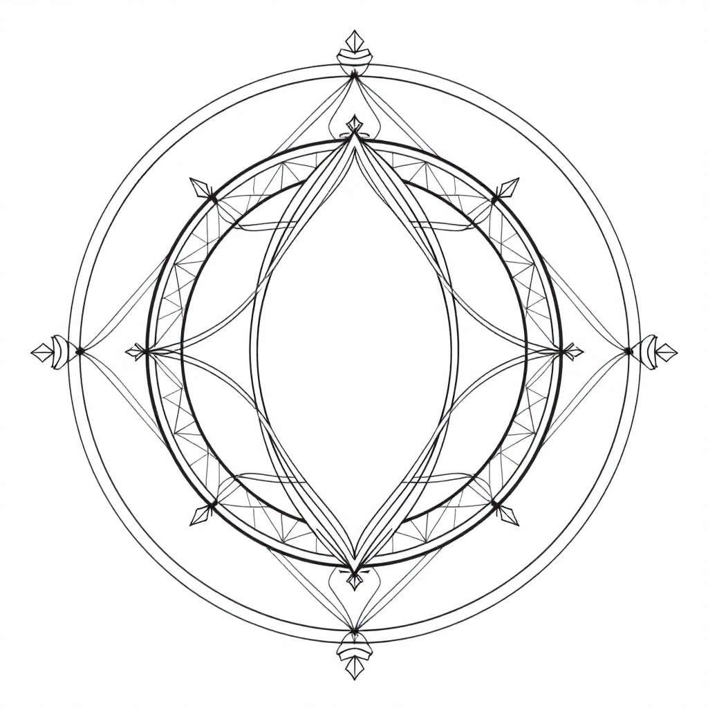 Mandala Coloring: Vesica Piscis