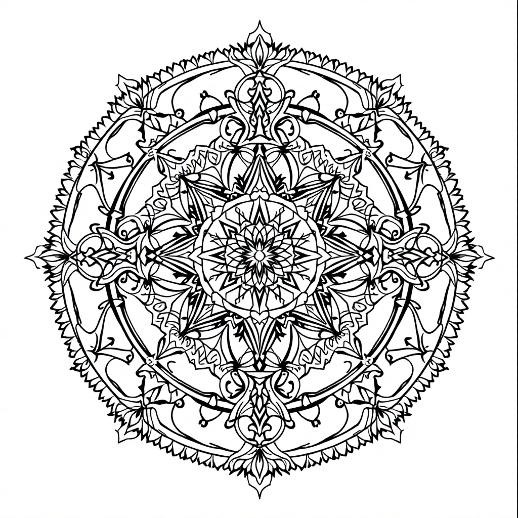 Mandala Coloring: Vajra Mandala