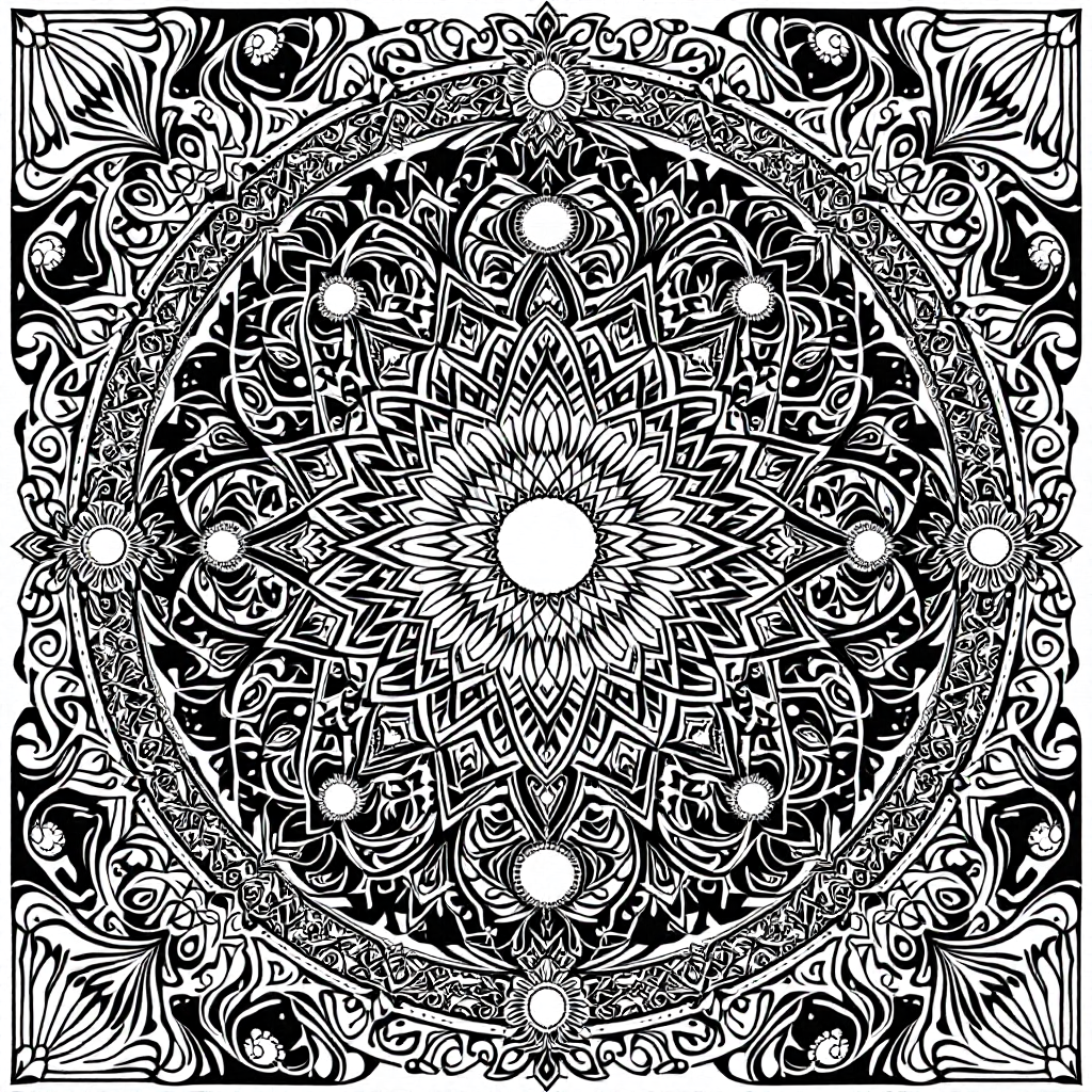 Mandala Coloring: Rainbow Body Mandala