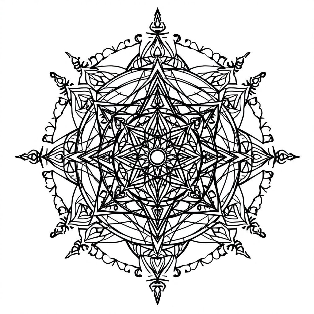 Yantra Coloring: Sri Yantra (Shri Chakra)