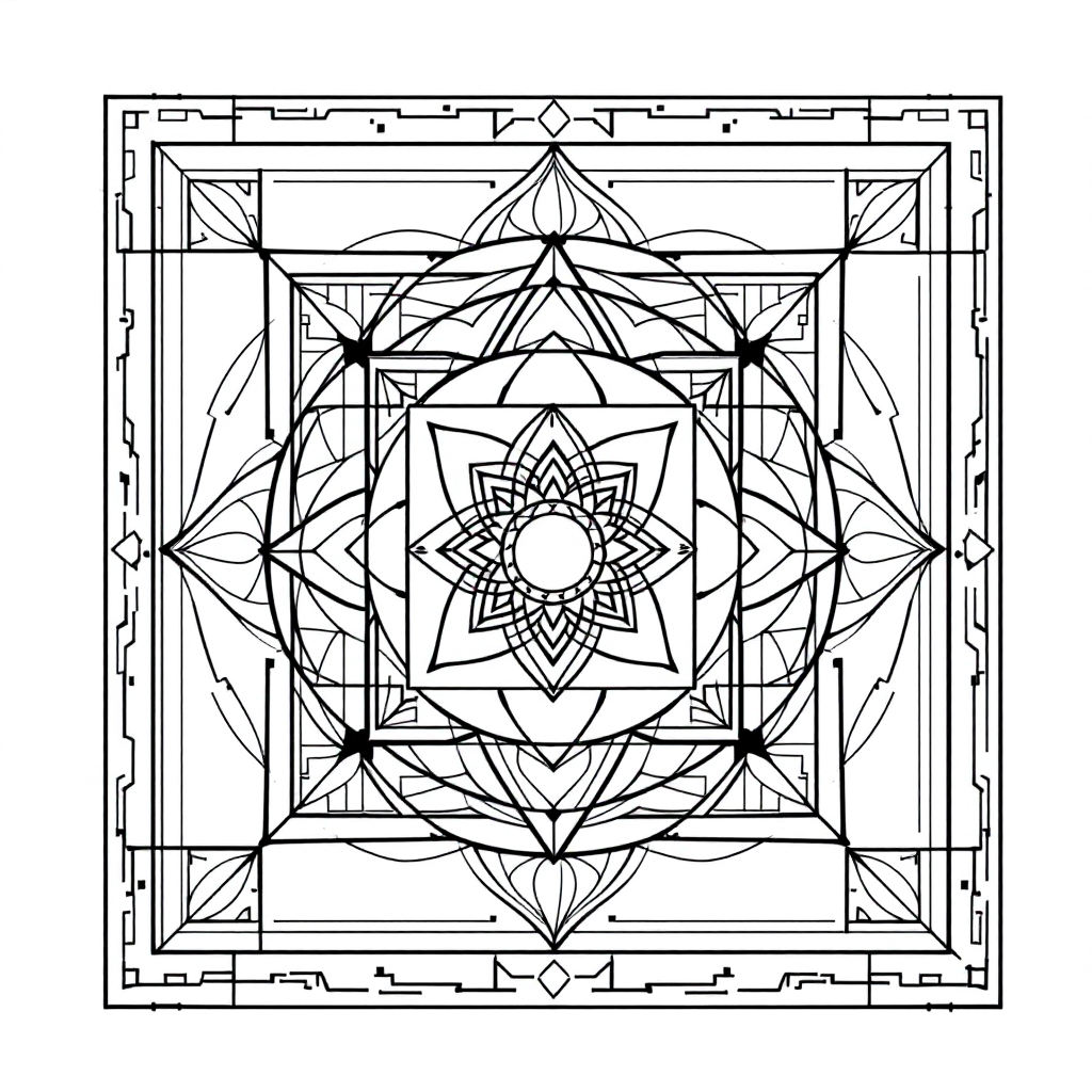 Yantra Coloring: Ganesh Yantra