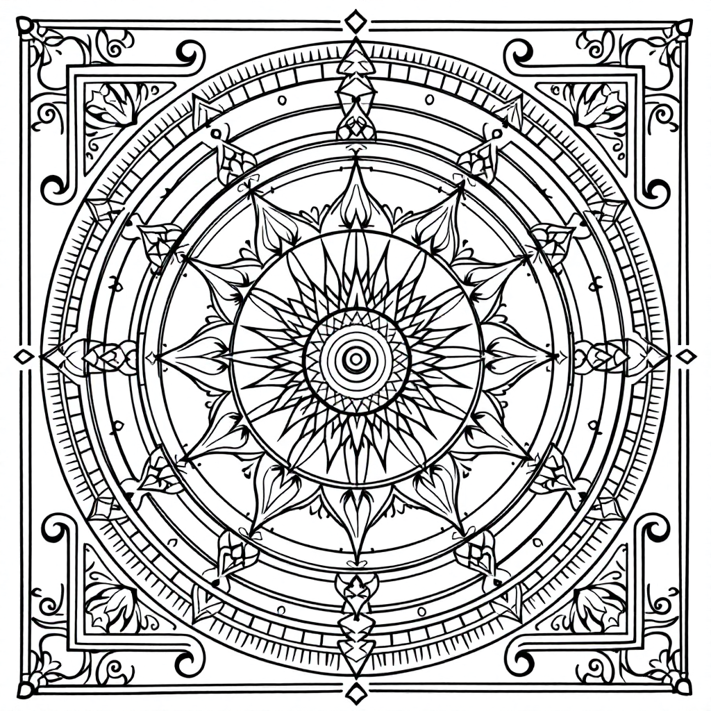 Yantra Coloring: Navagraha Yantra
