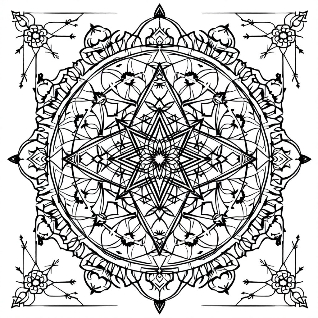 Yantra Coloring: Kali Yantra