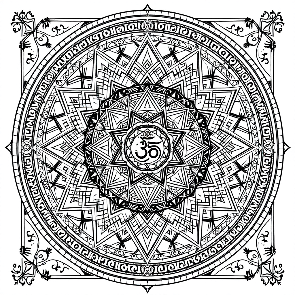 Yantra Coloring: Hanuman Yantra