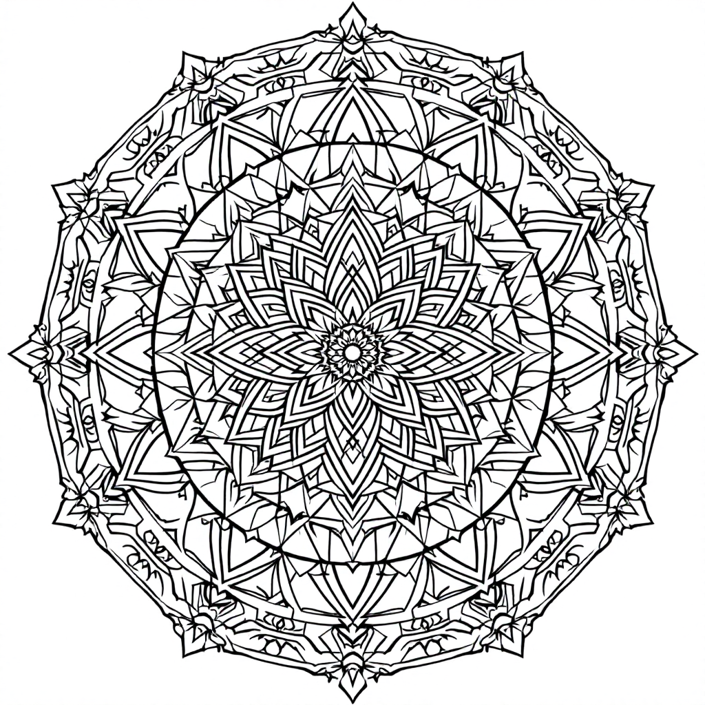Yantra Coloring: Durga Bisa Yantra (20-Petaled)