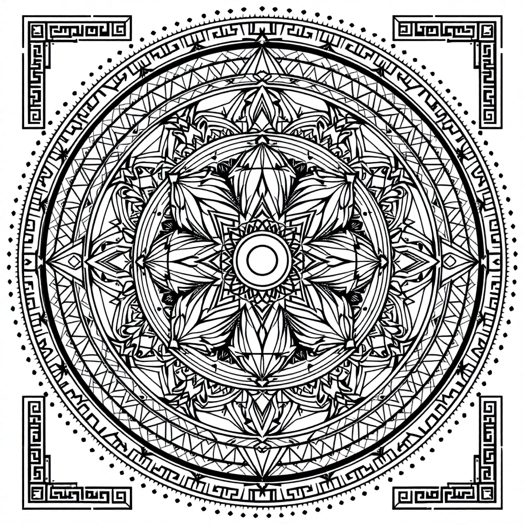 Yantra Coloring: Kaal Sarp Yantra