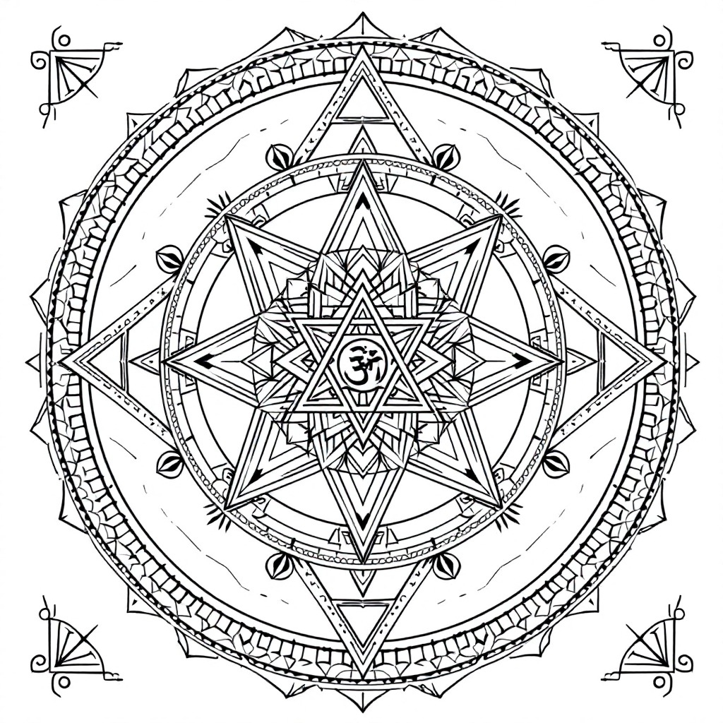 Yantra Coloring: Mangal Yantra (Mars)