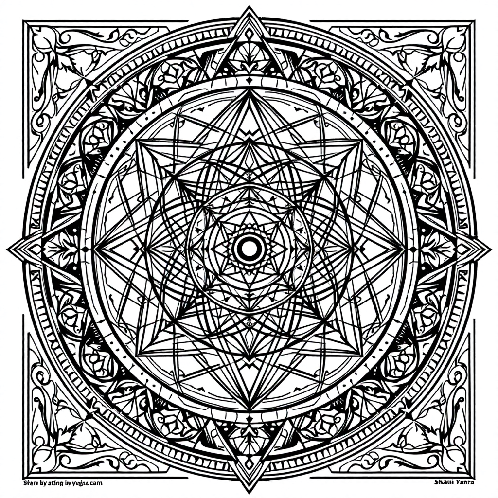 Yantra Coloring: Shani Yantra (Saturn)