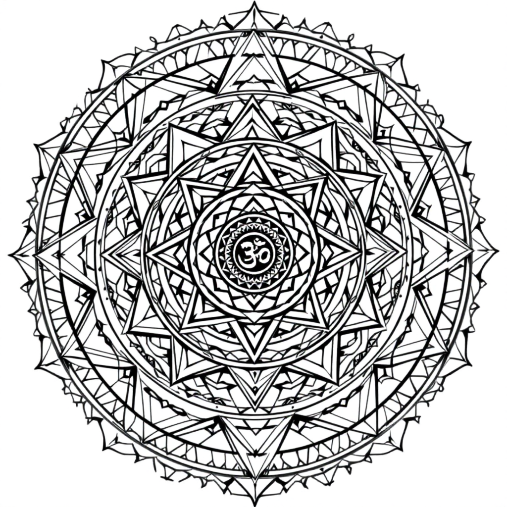 Yantra Coloring: Sudarshan Yantra