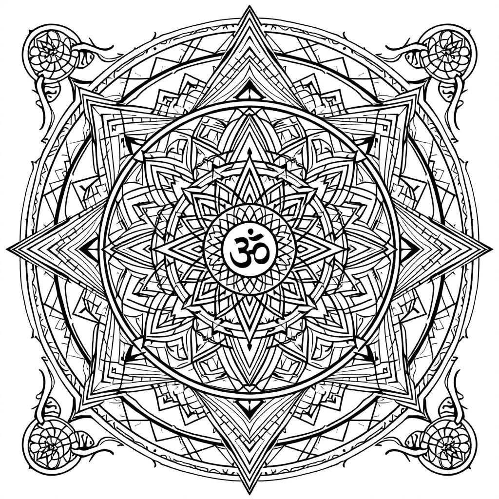 Yantra Coloring: Gayatri Yantra